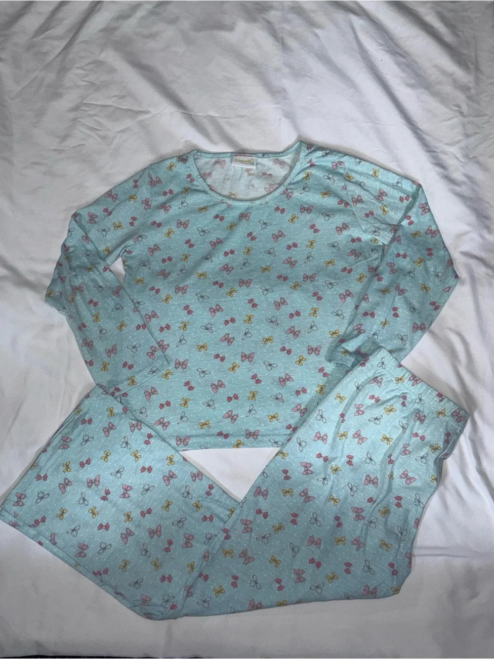 Capelli of New York size XL Light Blue Butterfly Pajama Set